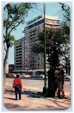 1960 Hotel Continental Hilton Building Man Mexico DF Mexichrome Vintage Postcard picture