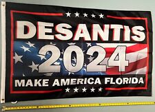 RON DESANTIS FLAG FREE USA SHIP Make America Florida B Mid US 2024 USA Sign 3x5' picture