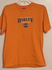 Harley Davidson, Tshirt, Orange, Women’s, Large, Philly, Pa, Preowned picture
