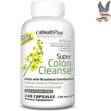 Super Colon Cleanse Capsules - Senna, Psyllium, Fennel - Digestive Health - 240 picture