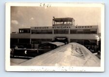 Chicago Municipal Midway Airport 3pc Snapshot Photograph Lot 1941 DC-3 NC25627 picture