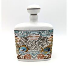 Cayman Islands Caribbean Marine Life Coral Reef Decanter White Porcelain Bottle picture