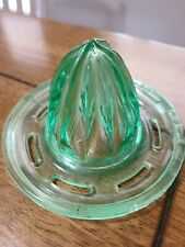 Vintage Green Uranium Depression Glass  Juicer Reamer Top For Measuring Cup picture