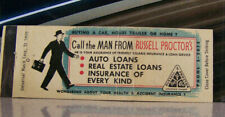 Vintage Matchbook Cover T5 Call The Man From Russell Protectors Auto Loans Insur picture
