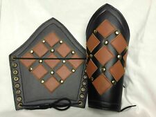 Genuine Leather Bracers Medieval Arm Guard picture