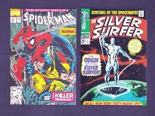 SILVER SURFER #1- PREMIER ISSUE-MARVEL/Spider-man Perceptions Lot of 2 Postcards picture