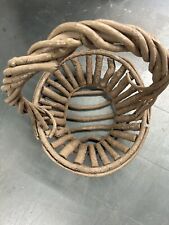 Large Vintage Rustic Country Primitive Handmade Twig Natural Wood Basket Stick picture