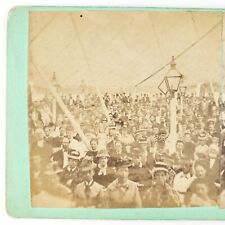 Martha's Vineyard Camp Meeting Stereoview c1874 Christian Tent Revival A2666 picture