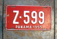 1955 PANAMA LICENSE PLATE Z-599 picture