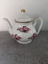 Vintage Porcelain Tea Pot With Lid. Floral Design. Pre-owned. picture