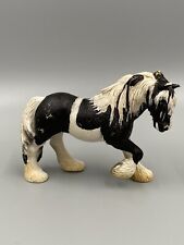Schleich 2003 Tinker Mare Horse Black White Prancing Clydesdale D-73527 picture