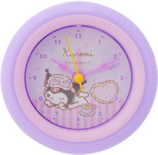 New JAPAN Sanrio Kuromi Chromi Heart Sleep Tight Alarm Time Clock Purple Rabbit picture