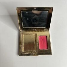 Vintage Richard Hudnut Duo Rouge Powder Compact 14k Gold Plate c1930s Puff Vtg picture