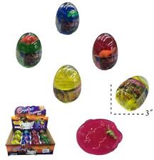 6 ASSORTED 3 INCH DINOSAUR EGG W DINO INSIDE & GOOEY SLIME novelty play toy new picture