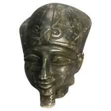 Antique Egyptian Revival Carved Hardstone Sculpture, Man with Headdress, 19thC picture