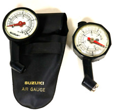suzuki motorcycle vintage tire gauge 2 gauges 1 pouch read condition picture