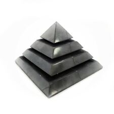 Polished shungite pyramid 50x50mm 1,96x1,96″ Sakkara Karelia EMF home protection picture