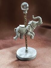 whimsical Spoontiques vintage Carousel elephant with crystal, very good cond picture