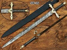Damascus Steel King Arthur Sword | Excalibur Sword Crown Edition. picture