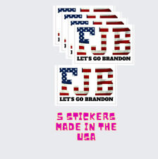 5 pack Lets Go Brandon FJB Patriotic Theme Funny Bumper Sticker Decal  picture