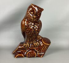 VTG Ceramic 11” Owl Figural Planter Brown Royal Copley Rare picture