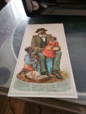 AYER'S CATHARTIC PILL THE COUNTRY DOCTOR AFRO AMERICAN CARD VINTAGE 1883 Black picture