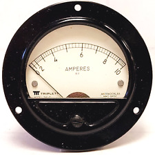TRIPLETT MODEL 341-T 0-10 AMPERES RADIO FREQUENCY PANEL METER (NEW) picture