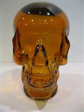 Glass Skull Orange, Life Size Mannequin Skeleton Head for Decor, Hats, Wigs picture