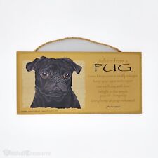 Advice from a PUG - 5 X 10 hanging Wood Sign made in the USA picture