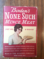 VINTAGE 1939 BORDEN'S NONE SUCH MINCEMEAT BOX,  NOS DISPLAY, PROP, ADVERTISING picture