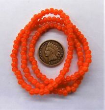 Sunset Orange White Heart Gooseberry Star Rosetta African Trade Beads picture