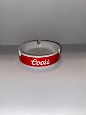 NOS Vintage Red & White Coors Beer Ashtray picture