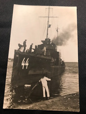 U S Navy Sailors Ship Real Photo Postcard RPPC, c. WW I era picture
