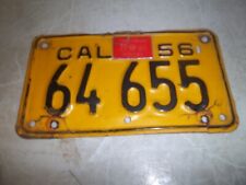 Vintage 1956 California Motorcycle license plate picture