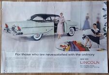 1955 LINCOLN CAPRI DOUBLE PAGE PRINT AD VINTAGE ADVERTISMENT picture