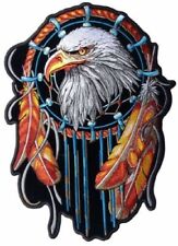 Eagle Dream Catcher 4 x 5.5 inch Iron On sew on Patch picture