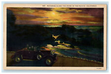 c1930s Motoring Along the Shore of the Pacific California CA Postcard picture