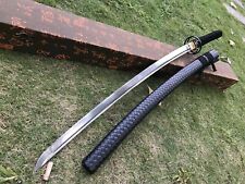 Handmade Japanese Katana Samurai Sword Folded Damascus Steel Sharp Full Tang picture