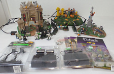 Lemax and Michael's Halloween Lot, Graveyard Pumpkin Patch Mortuary Tested/Works picture