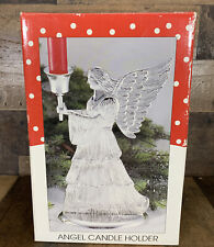 International Christmas Silver plated 1995 Angel Candle Holder 9inches Boston picture