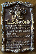 Vintage Boy Scouts of America Oath Plaque: 5