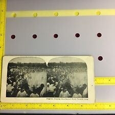  Stereoscope Stereo View Card Pilgrims Dipping In A Sacred River Turkish Asia picture