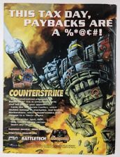 DAMAGED Battletech Counterstrike X-Files CCG Print Ad Poster Art PROMO Original picture