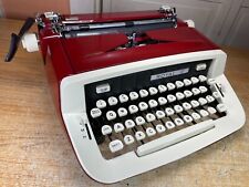 Excellent 1971 Royal Custom III Elite Red Typewriter Working w New Ink & Case picture