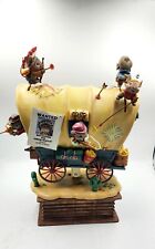 Vintage 1992 Enesco Waggin Tails Cowboys & Indians Deluxe Multi-Action Musical  picture