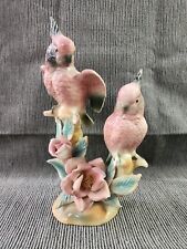 Vintage 1940 Porcelain Bird Figurine Cockatoo  picture
