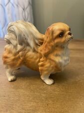 Vintage Ceramic Pekingese Dog Hand Painted Figurine picture