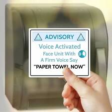Hilarious Voice Activated Paper Towel Dispenser Sticker Set of 3 picture