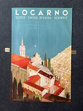Original World War 2 Switzerland Travel Poster – WW2 Locarna Swiss Reviera picture
