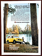1967 Yellow International V-8 Scout Vintage Print Ad picture
